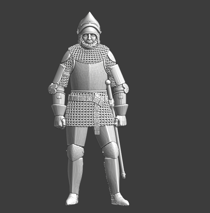 Medieval late knight standing